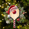 Joycorners Custom Name Pickle Ball Ornament, Pickle Ball Christmas Gift 2D Flat LM2111