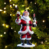 Joycorners Custom Name Santa Wine Ornament, Santa Christmas Gift 2D Flat LM2111