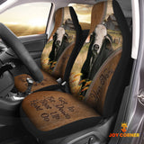 Joycorners Brahman Customized Name Leather Pattern Car Seat Covers (2Pcs)