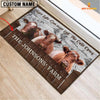 Joycorners Shorthorn Custom Name - Live Like Someone Left The Gate Open Doormat