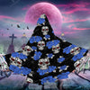 Joy Corner Skull Flower Halloween Pattern Special Hooded Cloak
