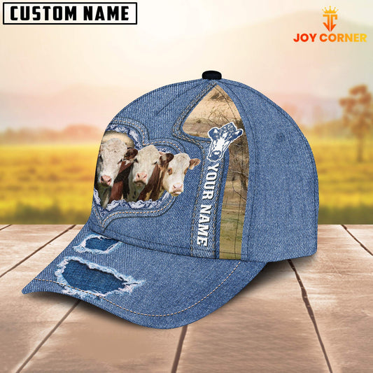 Joy Corners Hereford Customized Name Denim Cap