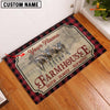 Joycorners Brown Swiss Faith Family Farming Custom Name Doormat