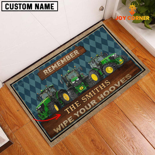 Joycorners Tractor Wipe Your Hooves Custom Name Doormat