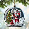 Joycorners Custom Name Santa Astronaut Ornament, Astronaut  Christmas Decoration 2D Flat LM2111