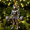 Joycorners Weightlifter Lover Christmas Ornament, Personalized Ornament 2D Flat LM2211
