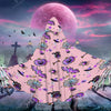 Joy Corner Pumpkin Pink Pumpkin Colorful Ghost Halloween Pattern Special Hooded Cloak
