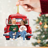 Joycorners Custom Couple Christmas Ornament, Personalized Ornament 2D Flat LM2211