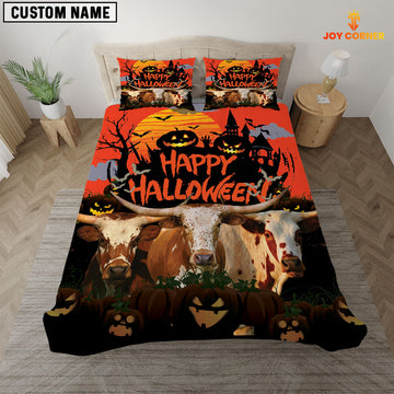 Joy Corners Texas Longhorn Happiness Happy Halloween Bedding Set