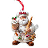Joycorners Custom Name Ornament, Santa Baker Cup Cake 2D Flat LM2211