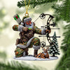Joycorners Deer Hunter Christmas Ornament, Personalized Ornament 2D Flat LM2211