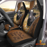 Joycorners Holstein Customized Name Leather Pattern Car Seat Covers (2Pcs)