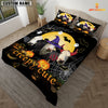 JoyCorners Happiness Black Baldy Cattle Halloween Pattern Personalized Name 3D Bedding Set