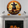 Joycorners Halloween Black Angus Cattle All Printed 3D Round Metal Sign