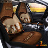 Joycorners Simmental Pattern Customized Name Heart Car Seat Cover Set