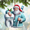 Joycorners Santa Dentist Ornament, Personalized Ornament 2D Flat LM2211