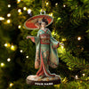 Joycorners Custom Name Japanese Kimono Ornament, Japanese Lover Christmas Gift 2D Flat LM2111