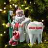 Joycorners Custom Name Dentist Ornament, Dentist Christmas Gift3 2D Flat LM2111