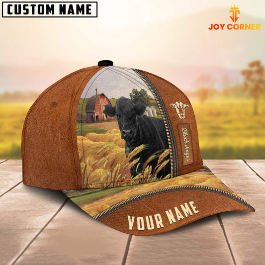 Joycorners Personalized Name Black Angus Barn Farm Cap