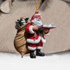 Joycorners Book Santa Christmas Home Decor Christmas Ornament, Personalized Ornament 2D Flat LM2211