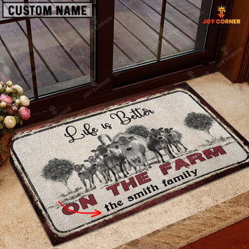 Joycorners Jersey Life is Better Custom Name Doormat