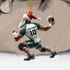 Joycorners Ball And Santa Home Decor Christmas Ornament, Personalized Ornament 2D Flat LM2211