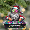 Joycorners DJ Santa Ornament, Personalized Ornament 2D Flat LM2211