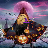 Joy Corner Pumpkin Light Black Angus Halloween Art Special Hooded Cloak
