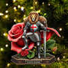 Joycorners Custom Name England Warrior Ornament, England Lover Christmas Gift 2D Flat LM2111