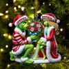 Joycorners Custom Name Couple Ornament, Couple Christmas Gift 2D Flat LM2111
