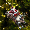 Joycorners Custom Name Santa Winter Ornament, Santa Christmas Gift 2D Flat LM2111