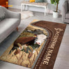 Joycorners Customized Name Hereford Leather Pattern Rug