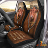 Joycorners Red Angus Zipper Leather Pattern Car Seat Covers Universal Fit (2Pcs)