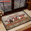 Joycorners Shorthorn Custom Name - Home To Where The Herd Is FarmHouse Doormat