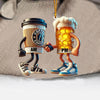 Joycorners Beer And Coffee Couple Christmas Ornament, Personalized Ornament 2D Flat LM2211