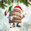 Joycorners Custom Name Italy Ornament, Italy Lover Christmas Gift 2D Flat LM2111