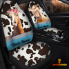 Joycorners Horse Pattern Customized Name Dairy Cow Car Seat Cover Set