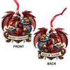 Joycorners Custom Name Dragon Ornament, Christmas Gift for Dragon Lover 2D Flat LM2111