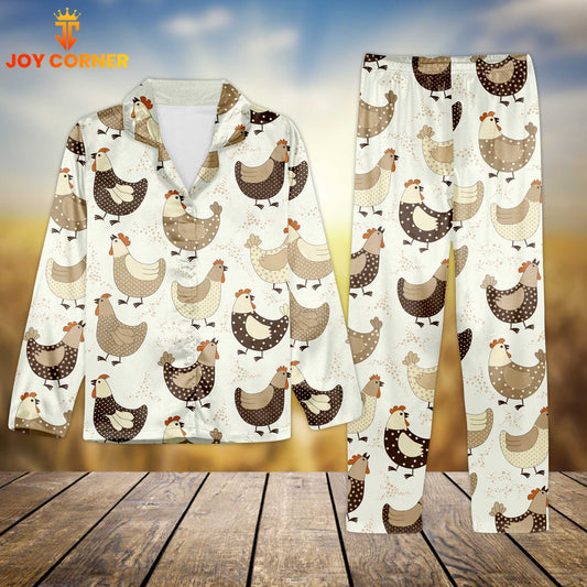 Joy Corner Chicken Lover Style 1 3D Chistmas Pajamas