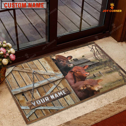 Joycorners Beefmaster Barn Custom Name Doormat