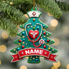 Joycorners Custom Name Nurse Ornament, Christmas Gift for Nurses 2D Flat LM2111