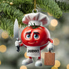 Joycorners Tomato Chef Christmas Ornament, Personalized Ornament 2D Flat LM2211