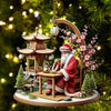 Joycorners Custom Name Japan Santa Ornament, Japan Lover Christmas Gift54 2D Flat LM2111