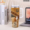 Joycorners Simmental Pattern Customized Name Handle Cup