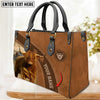 JC Highland On The Farm Personalized Name 3D Leather Handbag