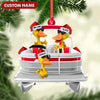 Joycorners Personalized Funny Ducks Acrylic Christmas Ornament, Family Boat Xmas Gift for Friends & Hunters MT1111