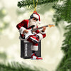 Joycorners Santa Street Musician Home Decor Christmas Ornament, Personalized Ornament 2D Flat LM2211