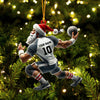 Joycorners Ball And Santa Home Decor Christmas Ornament, Personalized Ornament 2D Flat LM2211