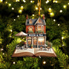 Joycorners Book And Tea Christmas Ornament, Personalized Ornament 2D Flat LM2211