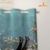 Joy Corners Black Baldy Taking Shower Under The Sea 3D Shower Curtain